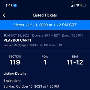 Playboi Carti Antagonist Tour Tickets October 15, 2023